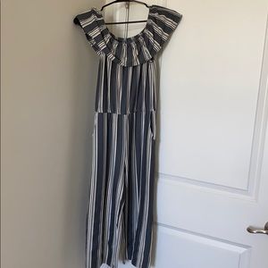 off the shoulder jumpsuit